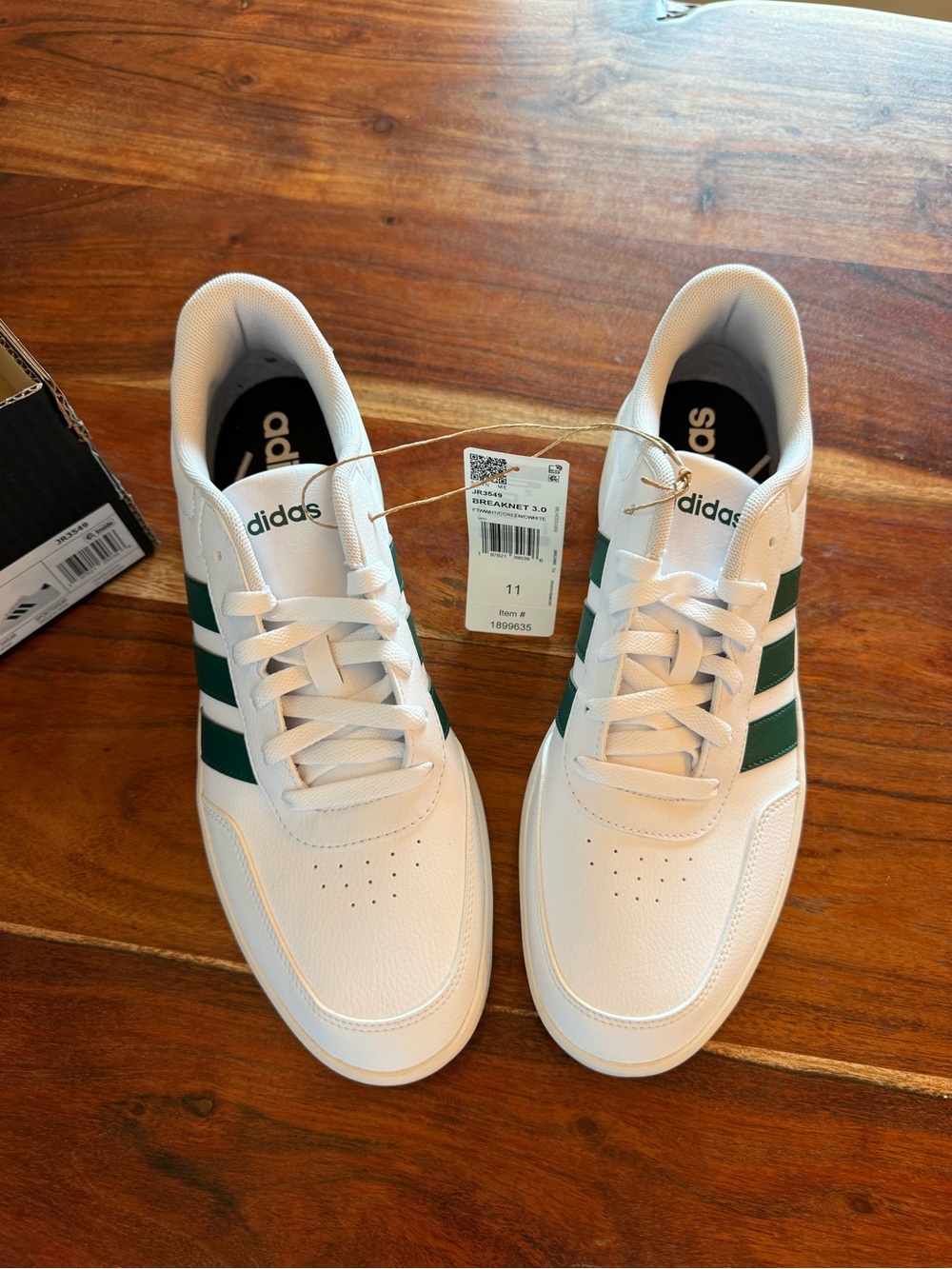 Adidas Breaknet 3.0 Men’s Size 11 White Green Casual Sneakers Shoes NWT JR3549